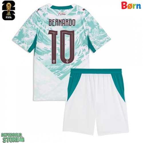 Portugal Bernardo Silva #10 Replika Babytøj Udebanesæt Børn VM 2026 Kortærmet (+ Korte bukser)